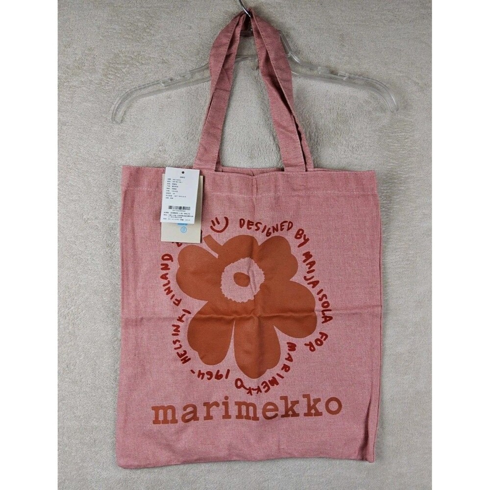 Marimekko AE Vankka Unikko Placement Laukku Kioski Pink Tote Bag